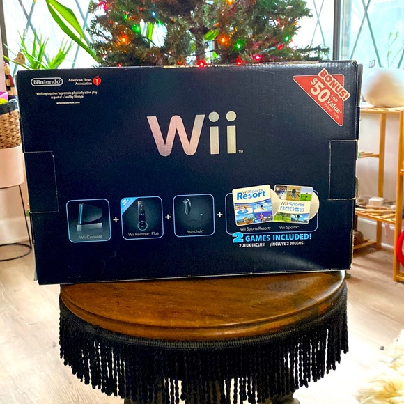Nintendo Other - NINTENDO Wii, First Edition. Everything included- 4 controllers and 4 games!
